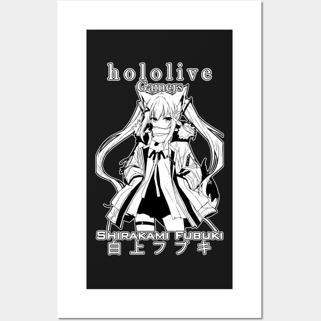 Shirakami Fubuki Gamers Hololive Wall Art by TonaPlancarte